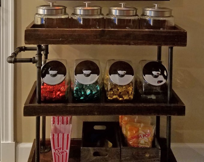 Rustic Home Theater Candy Cart