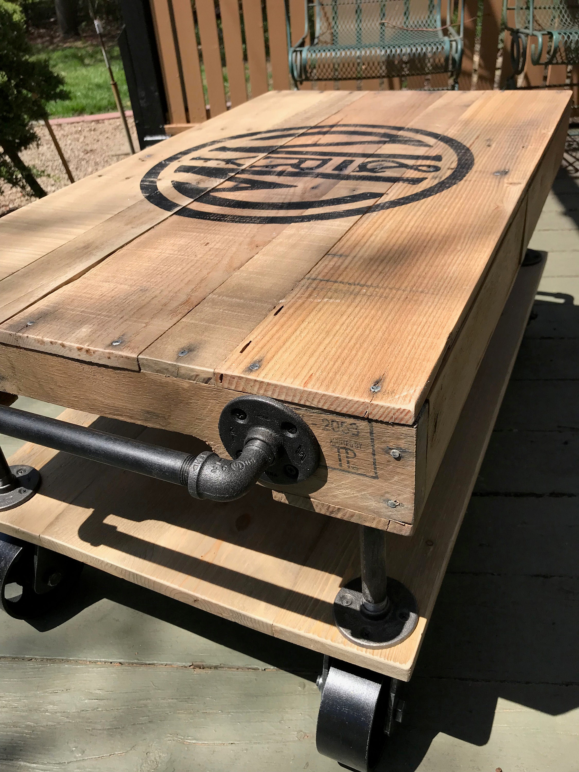 Industrial cart table discount