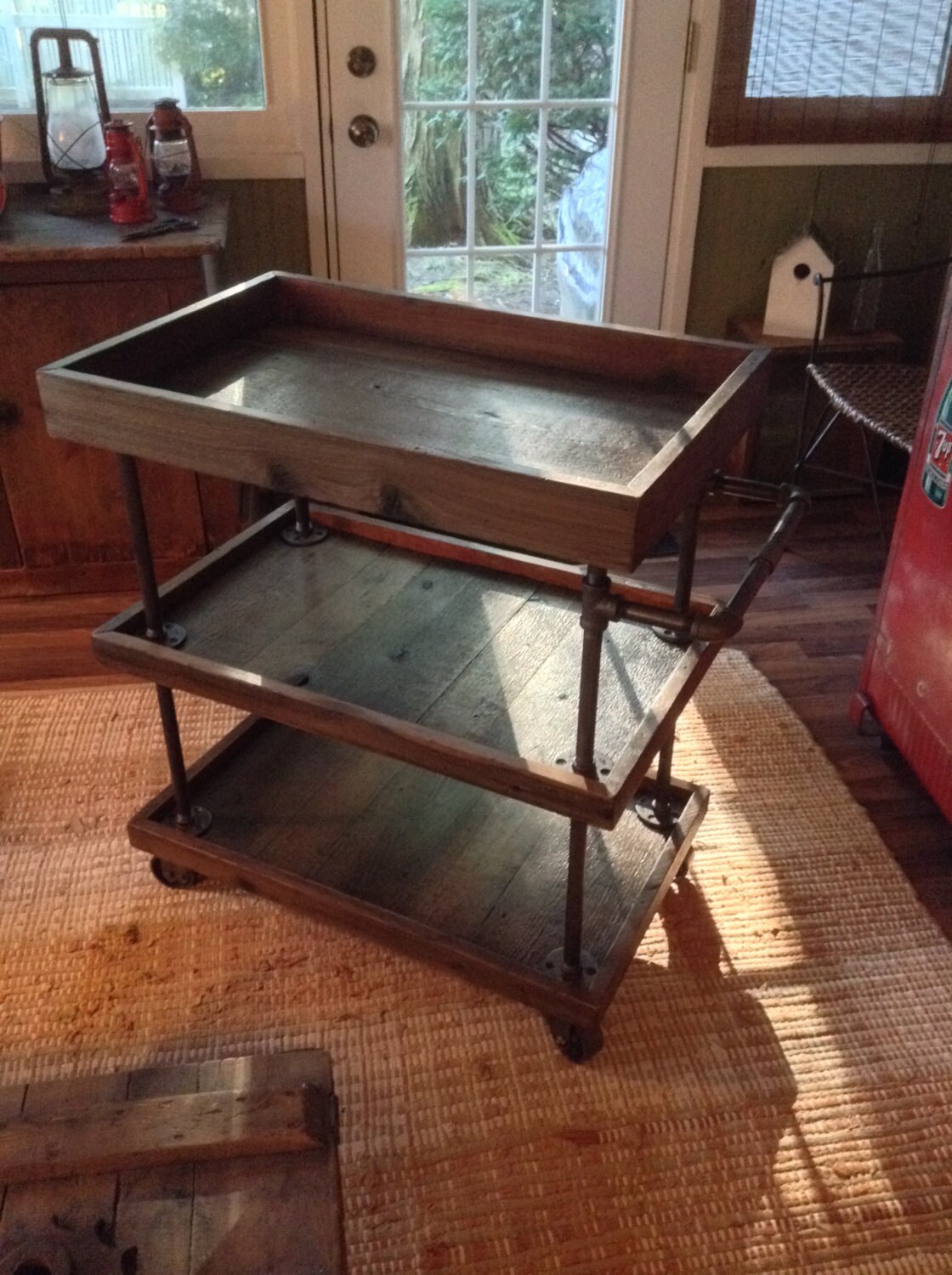 Rustic Utility Cart Etsy