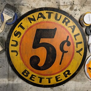 Vintage 5-cent Sign - Etsy