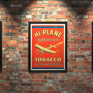 Tobacco Art Print, Giclee, 17 x 22, Vintage, Hi-Plane Tobacco image 4