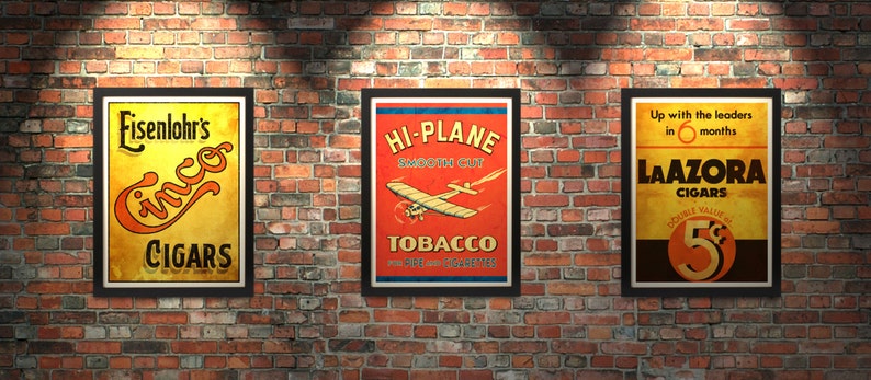 Tobacco Art Print, Giclee, 17 x 22, Vintage, Hi-Plane Tobacco image 4