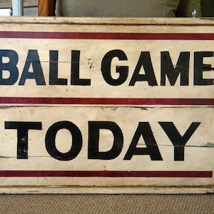 Vintage Baseball Sign