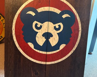 Rustic Dartboard Cabinet with Custom Hand-Painted Professional Team Logo Graphics