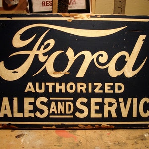 Auto Service Sign, Vintage, Hand-Painted Sign