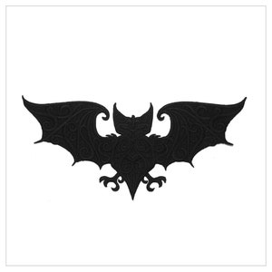 Extra große gestickte Fledermaus Motiv / Aufnäher / Abzeichen / Applikation - viele Farbauswahl