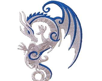Embroidered Medieval Dragon Motif / Patch / Badge / Applique - Lots of Colour Choices