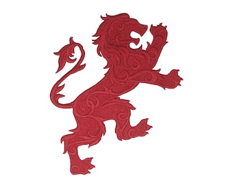 León - Motivo bordado inspirado en la heráldica / Applique / Parche