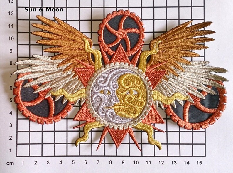 Lots of design Choices Embroidered Steampunk Alchemy Motif Patch Badge Applique