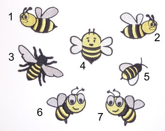 Honey Bee Sew on Embroidery Applique Motif Embroidered Cute Patch Cartoon Badge