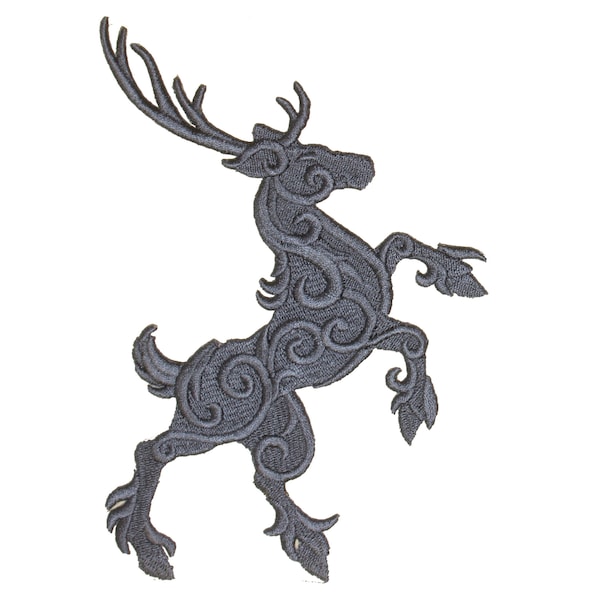 Stag - Heraldry Inspired Embroidered Motif/Applique/Patch