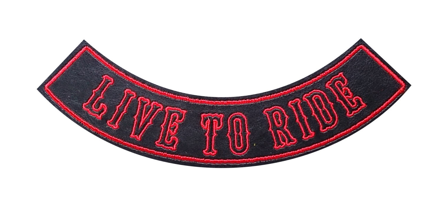 Custom Embroidered Bottom Rocker Motorcycle Patch - 12" Long - Sew On - Parazon (USA Made)