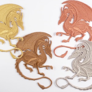 Embroidered Dragon Motif / Patch / Badge / Applique - Lots of Colour Choices My Khaleesi