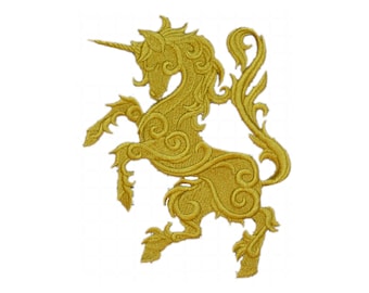 Unicorn - Heraldry Inspired Embroidered Motif/Applique/Patch