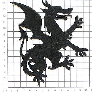 Heraldic Style Dragon Embroidered Motif/Patch/Appliqué - Lots Of Colour Choices