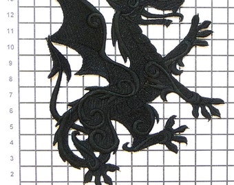 Heraldic Style Dragon Embroidered Motif/Patch/Appliqué - Lots Of Colour Choices