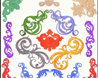 Embroidered Swirls & Flourishes Gothic / Baroque / Art Nouveau Motifs Appliques