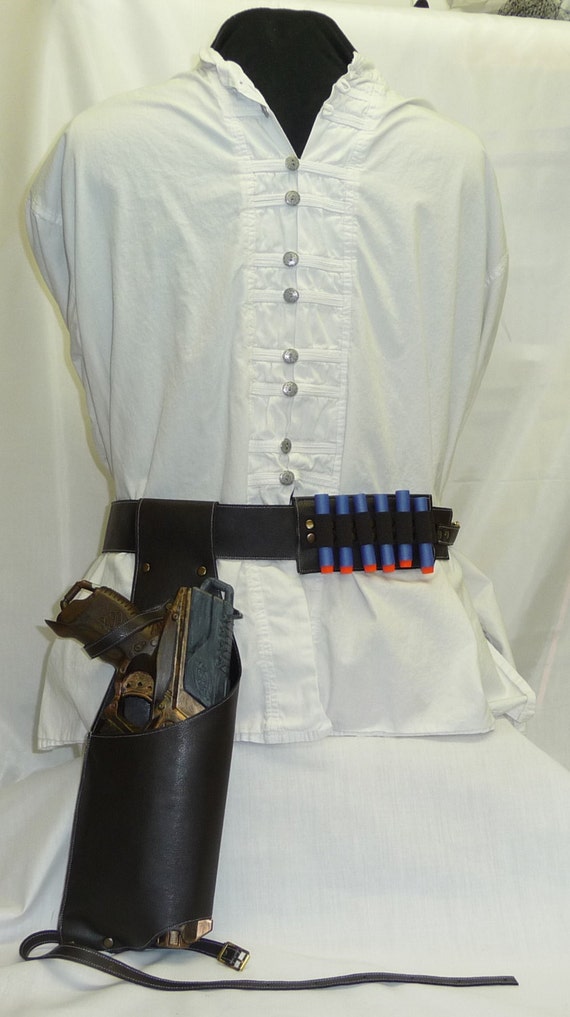 Steampunk Faux Leather Drop Leg Holster for Nerf Hammershot or Strongarm  With or Without Matching Belt -  Canada