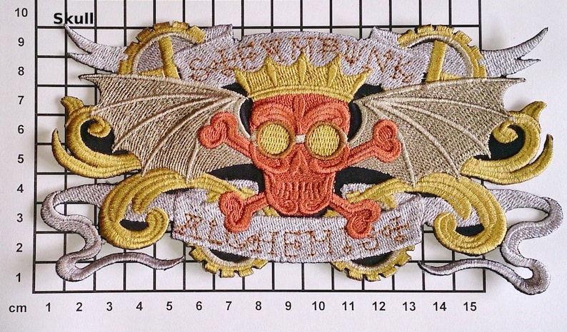 Lots of design Choices Embroidered Steampunk Alchemy Motif Patch Badge Applique