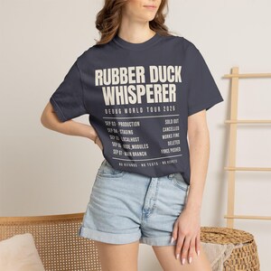 Funny Programmer Shirt, Rubber Duck Debugging Tee, Software Engineer Gift, Coder Gift for Him Her, Certified Rubber Duck Whisperer - Dark