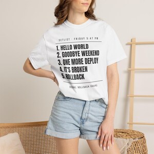Hello World Goodbye Weekend Shirt, Funny Programmer Tee, Coding Bootcamp Gift, Software Developer Humor, Light Colors