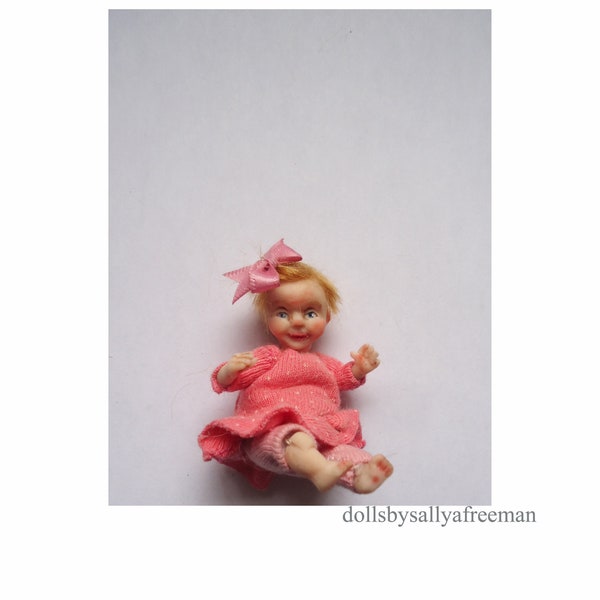 12th scale Baby Girl poseable ooak doll house miniature doll