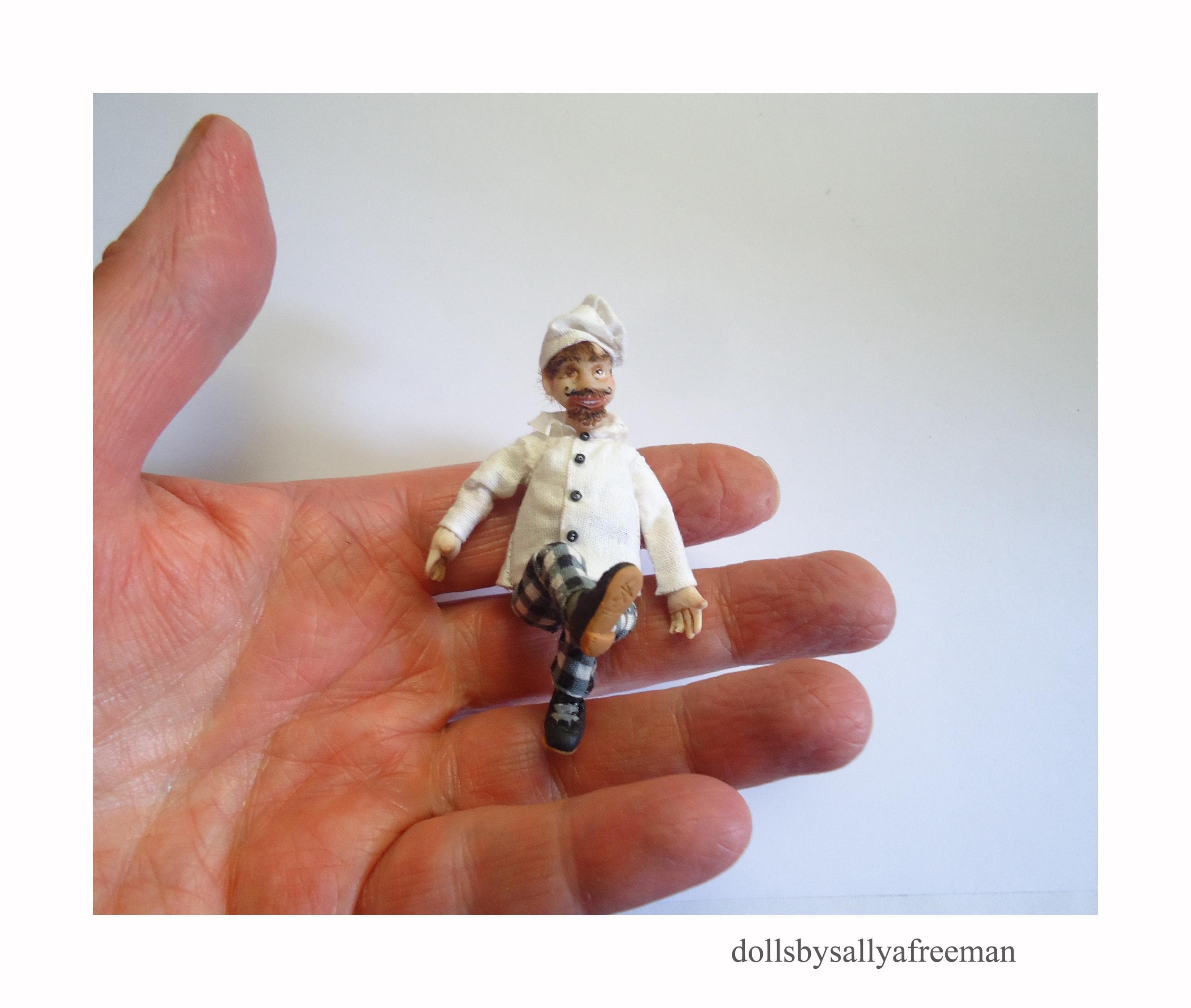 Miniatura per casa delle bambole in resina, bambola chef