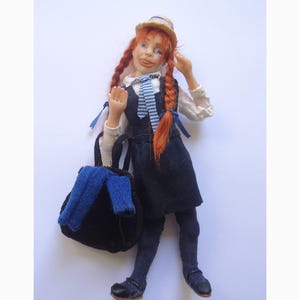 12th scale Miniature handmade dolls house school girl
