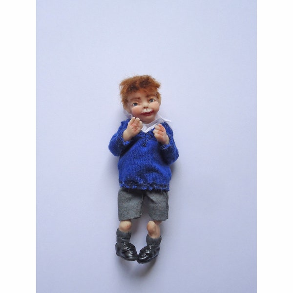 12th scale School Boy poseable ooak doll house doll