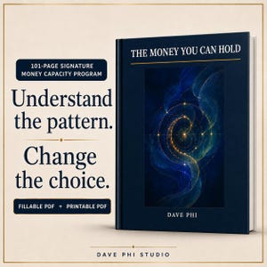 Money Mindset Workbook: The Money You Can Hold, 101-Page Money Psychology Course & Fillable PDF