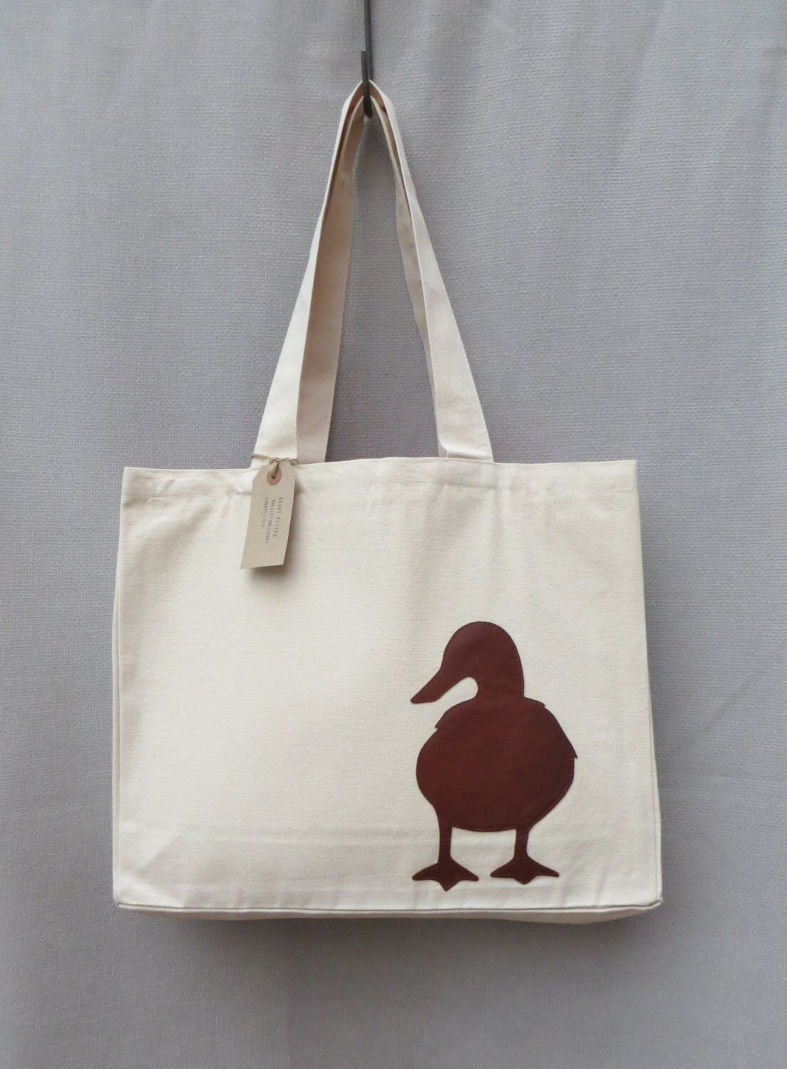 Leather Duck Large Tote Bag Etsy