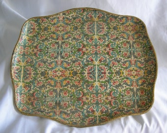 Geometric Pattern Composite Tray — Vintage Mid Century