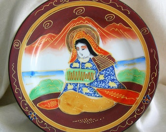Moriage Satsuma Japanese Motif Fine Porcelain Dessert Salad Plate | Marked MADE IN JAPAN | Vintage 1920s - 1940s | 5 Available
