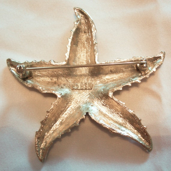 Starfish Shaped Brooch by BSK — Vintage - image 5