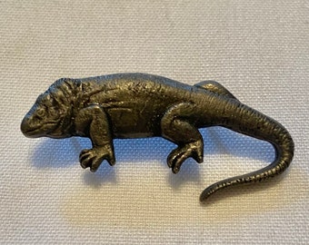 Pewter Lizard Reptile Pin Brooch