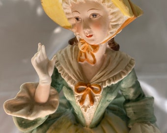 Andrea by Sadek Porcelain Bisque Victorian Lady Figurine