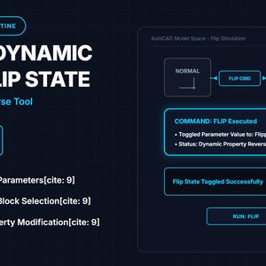 AutoCAD Toggle Dynamic Block Flip State LISP Script | FLIP Command to Reverse Dynamic Blocks Instantly | CAD Productivity Tool