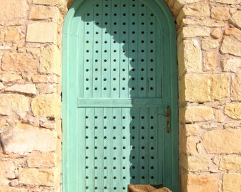 Mint Green Moroccan Door Photo. Moroccan Print. Boho Chic. Moroccan Decor Morocco Art Moroccan Art Photograph Print. Turquoise Teal Beige