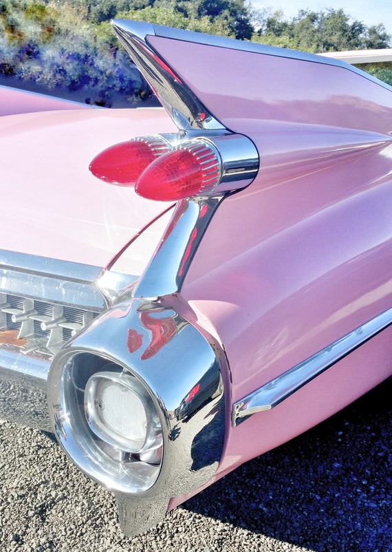 貴重！50s〜ピンク色壁掛け式飾り棚ラックUSAアメリカアンティークインテリア 1959 Pink Cadillac Photo Print, 1950s Mid Century Wall Art