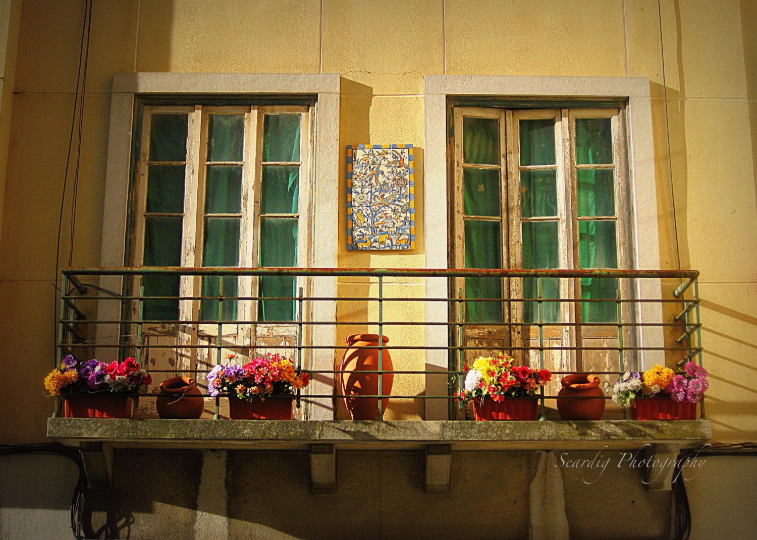 Lisbon Portugal. Window Shutters. Flower Box. Doors. Cottage Etsy