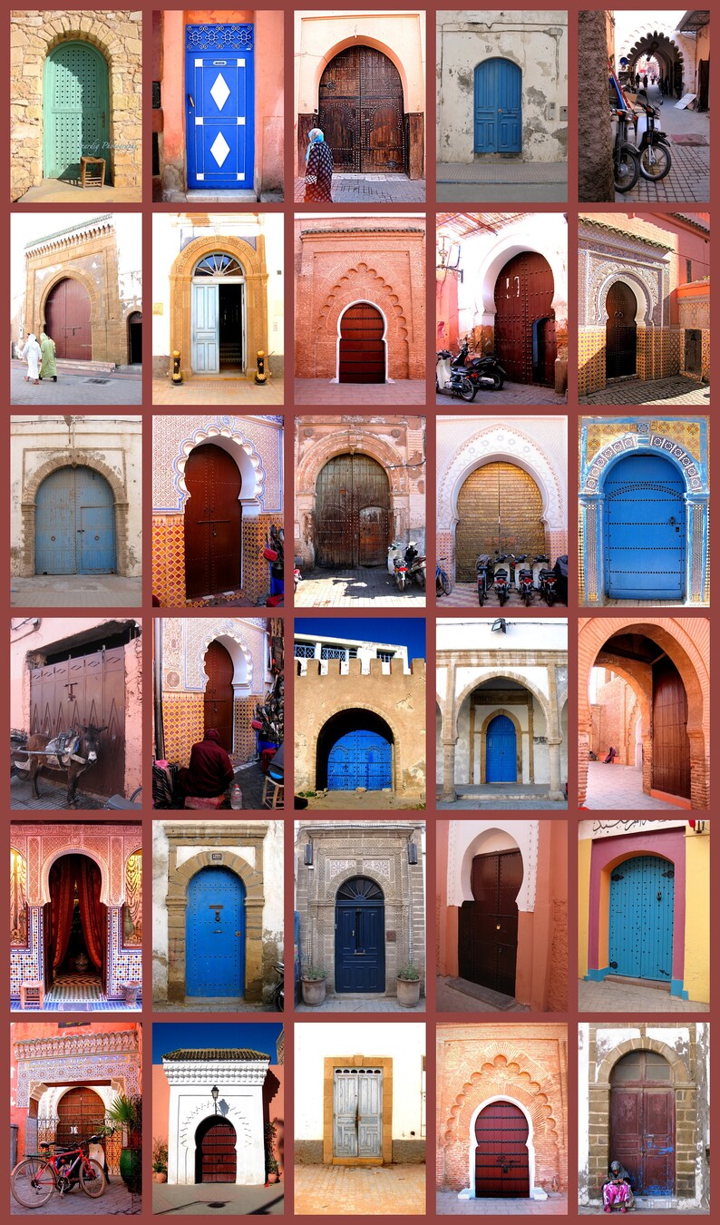 Moroccan Decor Moroccan Doors Photo Collage on Print or Etsy UK