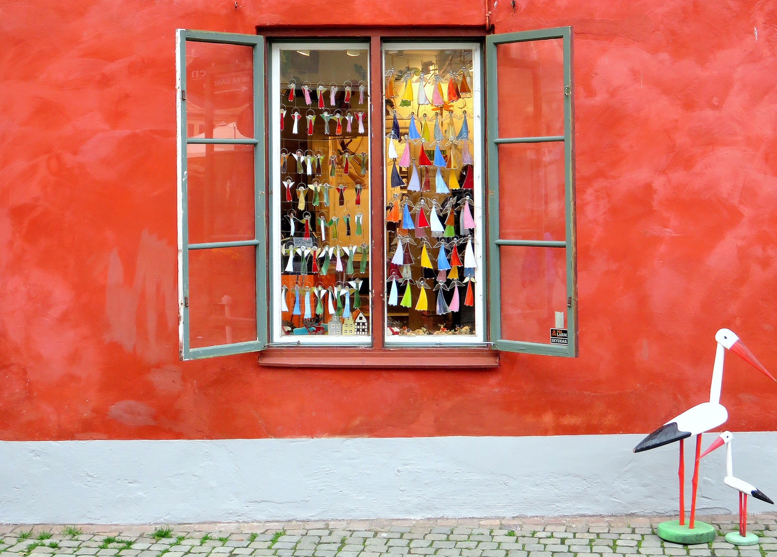 Ventana colorida viaje impresión de la foto Suecia la foto | Etsy