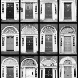 Door Photography. Dublin Doors Irish Doors. Georgian Doors. Photo Collage Colorful Print. Ireland. Wall Art Home Decor. AirBnB Wall Decor image 4