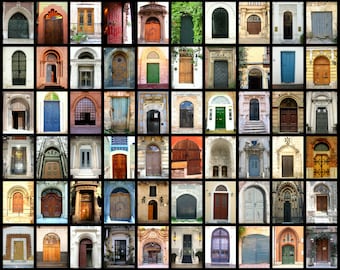 Door Photography Collage Photograph Print, Door Photography, Doors Wall Art, Photograph Print. Large Wall Art, Door Home Decor, Door Photo