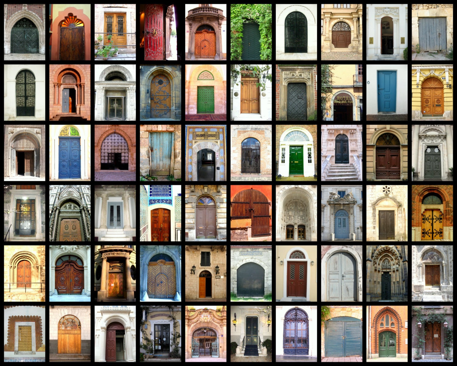 Door Photography Collage Photograph Print, Door Photography, Doors Wall Art, Photograph Print. Large Wall Art, Door Home Decor, Door Photo