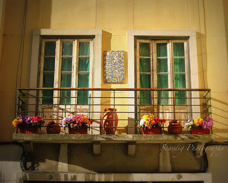 Lisbon Portugal. Window Shutters. Flower Box. Doors. Cottage Etsy