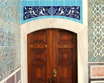 Topkapi Palace. Istanbul, Turkey. Photograph. Constantinople. Travel Photography. Turquoise. Blue. Tiles. Islamic Art. Turkiye. Wall Decor.