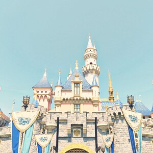 Disneyland Castle Photo Print, Disney Picture, Princess Castle, Nursery Decor, Kids Room Decor, California Photography L.A. Photo, Pink Blue