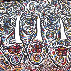 Colorful Sisters Photo. Three Sisters. Two Sisters. Sisters Gift Sisters Art. Berlin Wall Pane German Graffiti Art Berlin Travel Photography