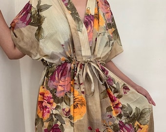 Caftan, Kaftan, Floral Kaftan, Kaftan di dimensioni libere, abito lungo perfetto, Per essere mamme, spiaggia coprire, Sleepwear, Abito Caftan , Regalo per lei